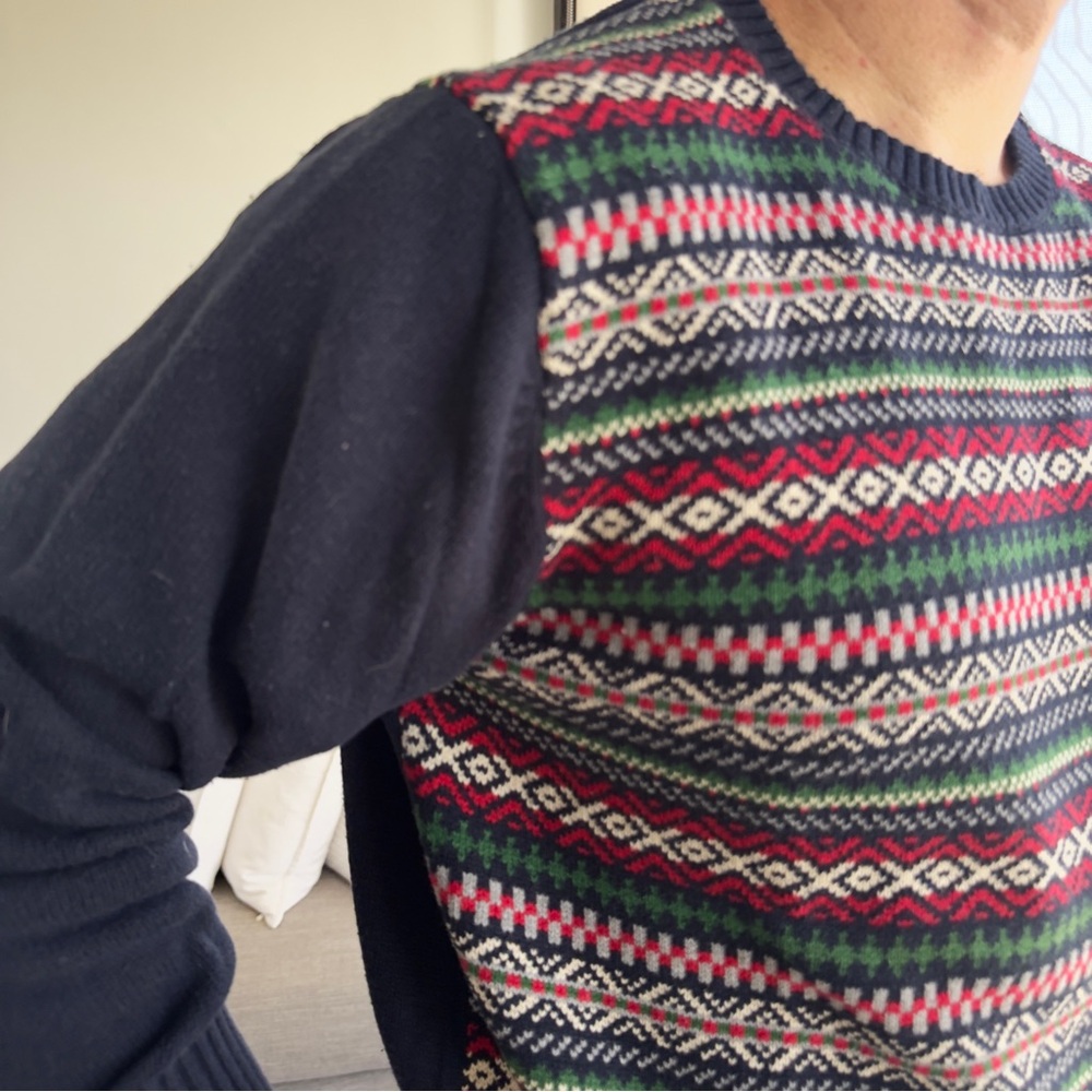 Men's Multicolor Patterned Sweater - Picture 6 of 6